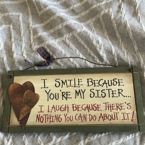 Hanging wall sign decor